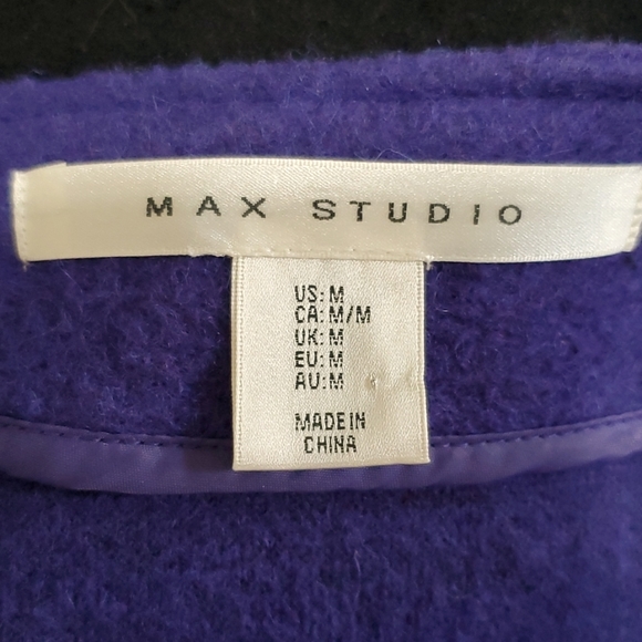 Max Studio - Wool Blend Open Front Duster/Coat - Size M - Picture 6 of 7